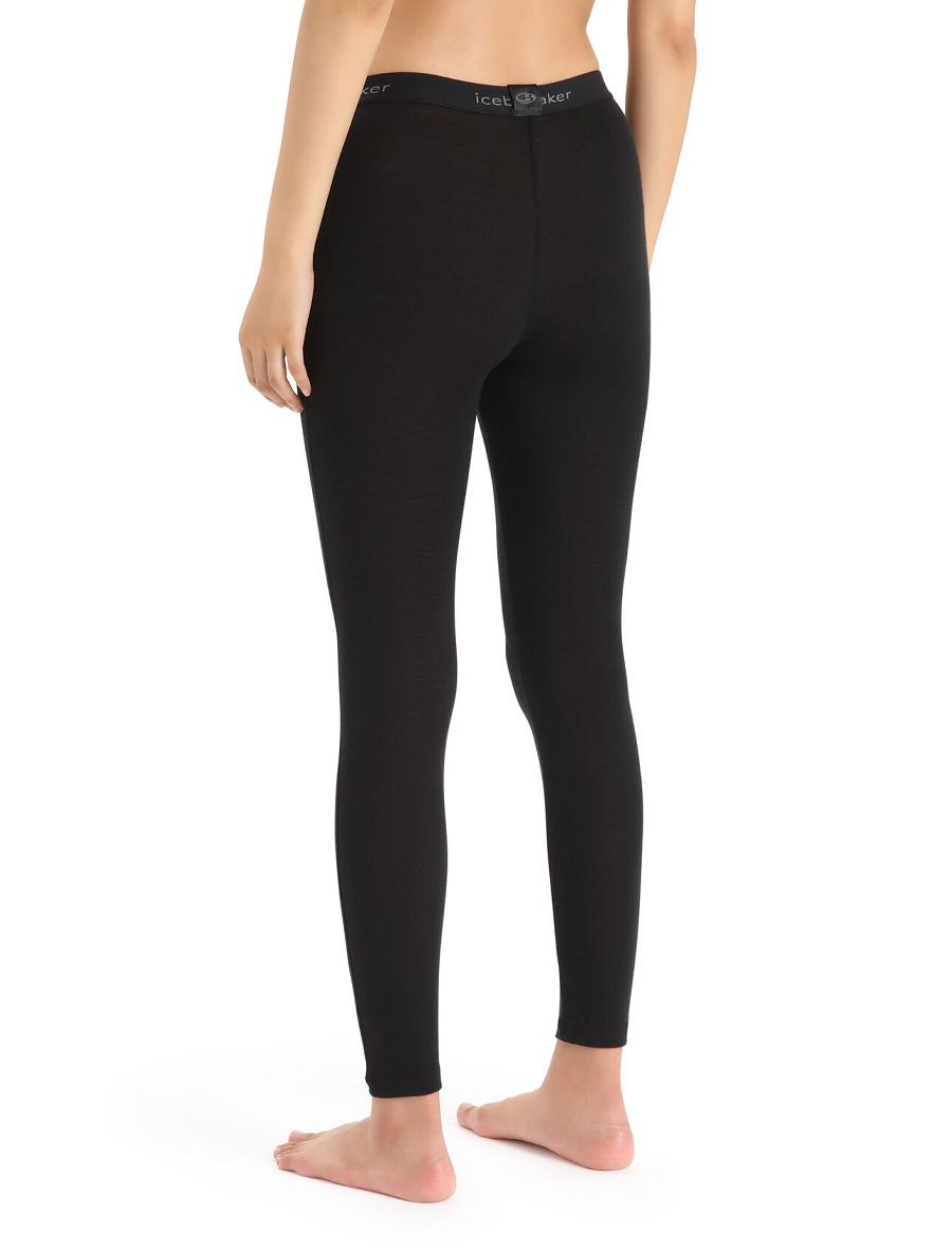 Icebreaker Merino 175 Everyday Thermal Leggings Női Base Layers Fekete | HU 1900NWYB